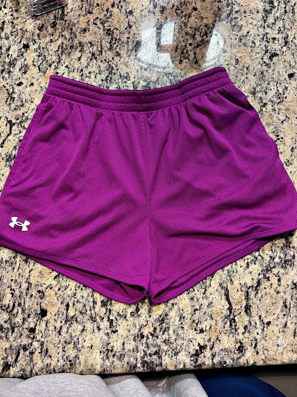 Under Armour UA Tech Play Up Shorts Athletic Mesh Shorts in Pink